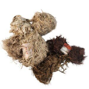 Variety Pack Of 5 Textured Yarn Balls For Knitting & DIY Crafts  Neutral Brown &